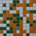Mosaico Lusso Naranjo / Verde / Blanco - Palmeta 32,7x32,7 cm (Valor m² IVA INCL)