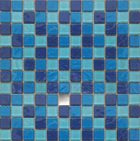 Mosaico Lusso Bijou Azul - Palmeta 30 x 30 cm (Valor Un. IVA INCL)