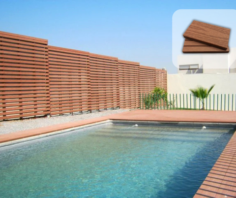 CortaVista WPC Color Caoba - 220x6x1,2cm (IVA Incl)