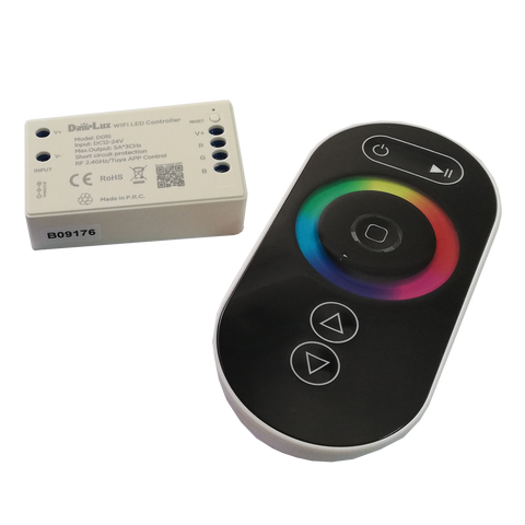 Controlador y control remoto para Foco RGB.  Valor iva incl.