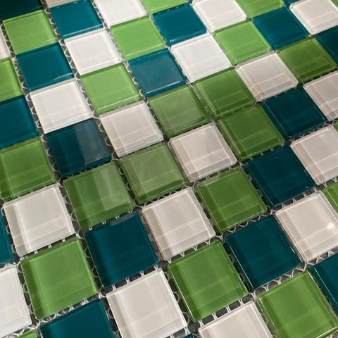 Mosaico Cristalino Mezcla Verde