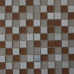 Mosaico Lusso Piedra Empavonado Café Liso  - Palmeta 30 x 30 cm (Valor Palmeta)