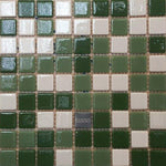 Mosaico Cristal Mezcla Verde 32 x 32 cm. Valor Palmeta.
