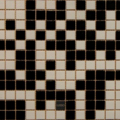Mosaico Lusso Blanco / Negro - Palmeta 32,7x32,7 cm (Valor m² IVA INCL)